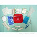 First Aid Kit, Includes 1 x 3-inch Adhesive Tape, Large Wound Pad and Plastic Urine Bag